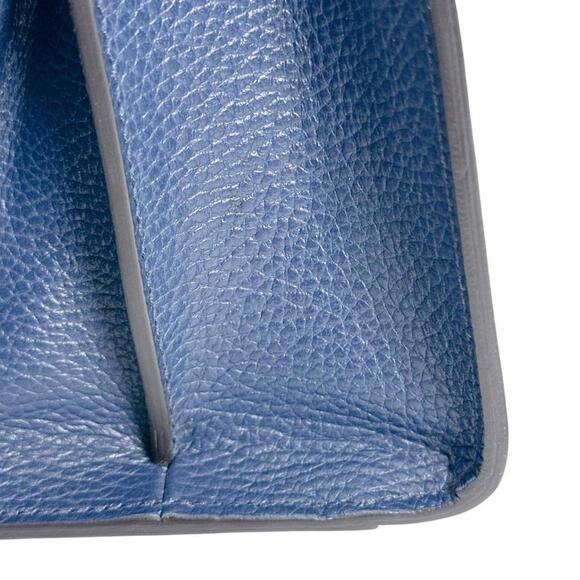 GUCCI Blue Leather Bamboo Bag - Picture 13 of 16